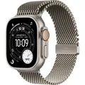 Apple Watch Ultra 3 GPS + Cellular Natural Titanium, Natural Titanium Milanese Loop Medium, MEWY4QF/A, 49 mm - Silber