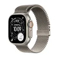 Apple Watch Ultra 3 GPS + Cellular 49mm Natural Titanium Case with Natural Titanium Milanese Loop - Medium