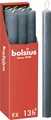 Bolsius - Rustik Stabkerzen - Dunkelblau - 9 Stück - 27 x 2.3 cm - Länge Brenndauer 13 Stunden - Unparfümierte - Enthält Natürliches Pflanzenwachs - Ohne Palmöl