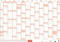 Mega-Posterplaner, rot 2026: Großer Jahresplaner in rot. Wandkalender 2026 zum Eintragen. XXL Büro-Kalender mit Ferienterminen und Feiertagen. 68 x 98 cm (Bürokalender Heye)