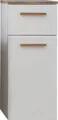 Saphir Unterschrank Quickset 931 Badschrank in Weiß Glanz, 1 Tür, 1 Schublade, 30 cm breit Badezimmer-Unterschrank inkl. Türdämpfer, Holzgriff Eiche