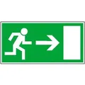 Rettungsweg rechts Safety Marking Rettungsschild, Folie selbstklebend, 30x15 cm BGV A8 E13