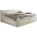 Esposa Familienboxspringbett, Creme, Kunststoff, H3 + H4, 7-Zonen, Höhe ca. 18 cm, 240x200 cm, gepolstertes Kopfteil, Stoffauswahl, Topper durchgehend, Wendematratze mit unterschiedlichen Härtegraden, in verschiedenen Größen erhältlich, Partnermatratze durchgehendem Bezug, Familienbett, Schlafzimmer, Betten, Familienbetten