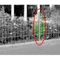 Zaunsystem Madrid Zaunfeldpfosten zum Anschrauben-feuerverzinkt-735 mm-900 mm - Silber
