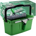 Unger AK013 Fensterputz Set Glasreinigungs Set 3 in 1 Fensterwischer und Träger 35 cm, Mikrofaserbezug, Eimer 12 L