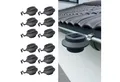 Hossi's Wholesale Gartenleuchte 12 Dachrinnen Solarleuchten LED Lampen Schwarz Garten Außen Regenrinne