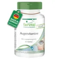 fairvital Augenvitamine, 60 Tabletten, speziell für die Augen entwickelt, Multivitamin Komplex mit Lutein, Zeaxanthin u.v.m., schluckfreundlich