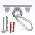 Yourkon | Boxsack & Deckenhalterung | 8mm massiver Stahl | weiß gepulvert | für Boxsäcke & mehr | Ideal als Aufhängung für Hängesessel, Yogatuch und Sonnensegel Befestigung usw. | bis 140kg