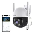Tenda Überwachungskamera Aussen WLAN 2K+, Fahrzeug&Personen&Bewegungserkennung, WLAN Kamera Outdoor 4MP mit Nachtsicht in Farbe, 2-Wege Audio, Ton- und Lichtalarm, APP/Web-Steuerung, CH7