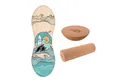 F2 Balanceboard F2 Set Balance Board Peanut 86x32cm + Halbkugel und Korkrolle