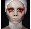 aricona Motivlinsen Rote Farbige Halloween Kontaktlinsen Kostüm Zombie Vampir Fasching, ohne Stärke, 2 Stück