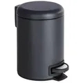 Wenko Treteimer Leman, Schwarz, Kunststoff, 3 L, 25 cm, Küchen, Küchenausstattung, Mülleimer