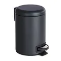 Wenko-Wenselaar GmbH & Co. KG WENKO Kosmetikeimer Leman, 3 Liter, Hochwertiger Mülleimer mit Tretfunktion, Farbe: Schwarz 22143800