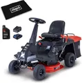 Scheppach Benzin Aufsitzmäher MR235-61 | 6PS | E-Start | LED | inkl. Öl & Abdeckhaube | 61cm Schnittbreite | 35-75mm Schnitthöhe | Rasentraktor mit 150L Fangkorb | 4xVor- / 1xRückwärtsgang