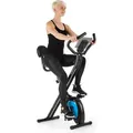 Capital Sports Azura Air Heimtainer, F Bike mit Magnet-Widerstand, Heimtrainer-Fahrrad Klappbar, Fitness Fahrrad Heimtrainer für Ausdauertraining ... - Schwarz