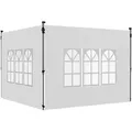 Outsunny 2Er-Set, Weiß, Textil, 295x195x1 cm, Sonnen- & Sichtschutz, Pavillons & Pergolas, Pavillons