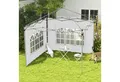 Outsunny Pavillonseitenteil mit Fenster, 295x195 cm, für Faltpavillon in 300x300 cm oder 300x400 cm) Seitenwand, [2-St. Seitenteile für Pavillon, für Partyzelt, Weiß