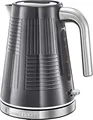 Russell Hobbs Wasserkocher [1,7l, 2400W] Geo Edelstahl Grau (Schnellkochfunktion, herausnehmbarer Kalkfilter, Wasserstandsanzeige, autom. Deckelöffnung, optimierte Ausgusstülle) Teekocher 25240-70