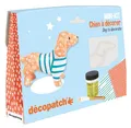 Decopatch KIT026C Bastel Mini-Set Pappmaché (Dackel, ideal für Kinder) 1 Set