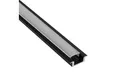 tktrading24 LED-Stripe-Profil A25 LED Profil Schwarz mit Abdeckung - Premium Einbauprofil