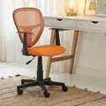 CARO-Möbel Kinderdrehstuhl Studio - Ergonomischer Schreibtischstuhl mit Armlehnen, Verstellbar, Orange - Ideal für Kinder, Atmungsaktives Mesh, Leichter Aufbau [bis 80kg]