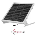 VEVOR 12V Monokristallines Solarpanel-Kit 20W, Batterieladegerät mit integriertem MPPT-Controller & verstellbarer Halterung, IP65 wasserdicht für Auto, Boot, Wohnmobil, Anhänger, Hausdach