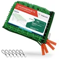 Anhängernetz 1,6x3 [DEKRA Geprüft] inkl. 6X Expander Haken - Anhänger Netz mit Eckmarkierungen und Randverstärkung inkl. 6X Gummispanner mit Haken