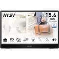 MSI PRO MP161 E2U 15,6 Zoll Full HD Portabler Monitor - 1920x1080 IPS, 60Hz, augenschonend, für PC, Laptop, Mobil, Lautsprecher, verbessertes Gehäuse & Kickstand, Mini-HDMI 2.0b, 2 x USB Type-C