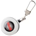 Rapala - Retractable Lanyard Angelkarabiner mit Aufroller - Angelzubehör aus Metall - Leicht und Kompakt - Robuste und Aufrollbare Schnur - Angelsachen für Angelkiste - Grau-Metallic