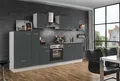 Menke Küchenzeile White Classic mit E-Geräte 300 cm graphit-weiß