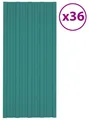 vidaXL Dachpaneel 36 pcs Grün 100 x 45 cm Verzinkter Stahl