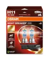 Osram NIGHT BREAKER 220, H11, +220% mehr Helligkeit, Halogen-Scheinwerferlampe, 64211NB220-2HB, Faltschachtel (2 Lampen)