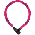ABUS Kettenschloss Catena 6806K – Leichtes Fahrradschloss aus gehärtetem Stahl mit modischem Textilschlauch – Vierkantkette mit ABUS-Sicherheitslevel 6 – 85 cm – Pink