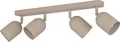 EGLO Deckenlampe 4-flammig Tilston, Deckenstrahler Wohnzimmer, Spot Deckenleuchte aus Stahl in Sandfarben, E14 Fassung