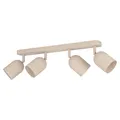 EGLO TILSTON Strahler Deckenlampe 4-flammig Sandfarben Metall 58 x 20,5 cm