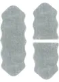 Bettumrandung ANDIAMO "Bettvorleger Lamm Fellimitat" Gr. 14, grau (hellgrau), H:20mm