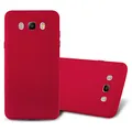 Cadorabo Hülle kompatibel mit Samsung Galaxy J7 2016 Schutzhülle TPU Silikon Case Frost Design Slim Kratzfest Weiche Gummi mit Rundumschutz Case Hülle für Galaxy J7 2016 in Rot
