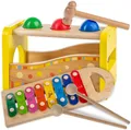 Steckwürfel Holzspielzeug Motorikwürfel Sortierwürfel Xylophon Baby Kleinkind