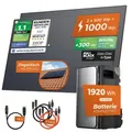 Solarway® 1000Wp / 800W Balkonkraftwerk mit 1,9kWh Speicher komplett Steckdose - 1,9 kWh EcoFlow Stream Max - Solaranlage Komplettset - 500W bifaz...