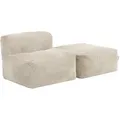 icon Sitzsack-Sofa, Beige, Textil, 2-Sitzer, 185x46x95 cm, Oeko-Tex® Standard 100, Wohnzimmer, Hocker, Sitzsäcke, XXL Sitzsäcke