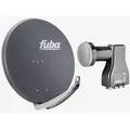 Fuba Sat Anlage 8 Teilnehmer | Satellitenschüssel Komplettset - DAA 850 A Sat-Schüssel 85cm Alu anthrazit + Fuba DEK 817 Octo LNB 8 Teilnehmer (DVB-