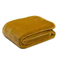 Premium CashmereFeeling Wohn und Kuscheldecke, 500 g/m², 180 x 220 cm  Senf