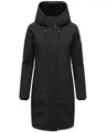 Navahoo Damen Langer Mantel warme Winterjacke mit Kapuze Hageltanz 14 Black Gr. L