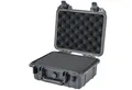 HMF Werkzeugkoffer Robuster Outdoorkoffer mit Druckausgleichsventil und Rasterschaumstoff, Outdoor-Koffer wasserdicht und staubdicht, 27 x 24,5 x 13 cm, schwarz