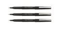 Fineliner extra fein, 0,4 mm, Schwarz, 3 Stück