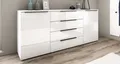 Kommode "Tom" 166cm weiß-glänzend