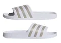 adidas Badeschuhe Adilette Aqua 3-Streifen (Cloudfoam Fußbett, vorgeformter EVA-Riemen) weiss/platin - 1 Paar, Größe Euro (US): 43 (9)