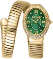Just Cavalli - Signature Snake, Fiore, Gold Color, Dark Green - JC1L390M0035