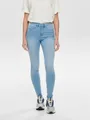 ONLY High-waist-Jeans ONLROYAL – Skinny-Jeans mit hoher Taille und Abriebeffekt skinny fit, casual, Denim, Baumwollmischung, Eingrifftaschen