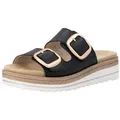 Remonte Pantolette Hausschuh, Sommerschuh, Klettschuh mit Lite ́n Soft-Ausstattung schwarz 39 EU